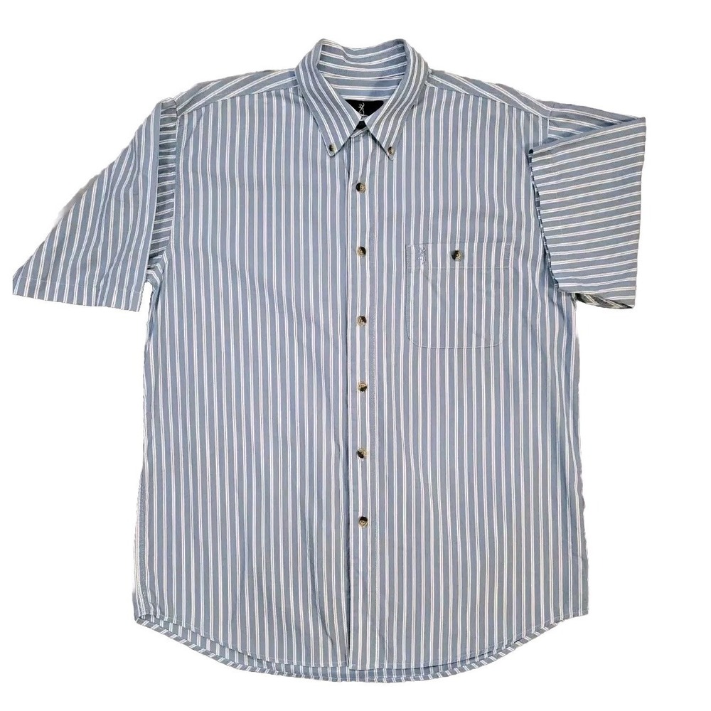 Browning Shirt‎ Mens Button Down Short Sleeve L